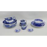 Collection of Copeland Spode's Italian blue and white pottery to include a fruit bowl, a large