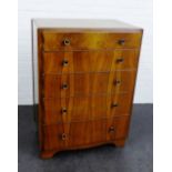 Mid 20th century mahogany chest with five graduating long drawers, 105 x 76cm