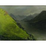 J. C. Nachenius Gardner "Loch Duich" Oil-on-Canvas, signed with a monogram, in a gilt wood frame, 59