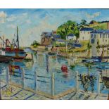 L. Griffith "St. Mark's,Torquay" Oil-on-Board, signed with initials, framed, 60 x 50cm