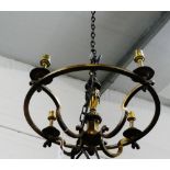 Glass four branch ceiling light