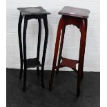 Two early 20th century plant stands, 93 x 29cm, (2)