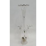 Glass table epergne, 50cm high