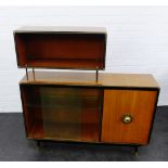 Teak retro display cabinet, 104 x 101cm