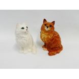 Two Beswick cats with printed backstamps and numbered 1867, tallest 21cm, (2)