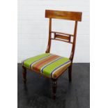 Mahogany framed nursing chair with upholstered seat, 94 x 54cm