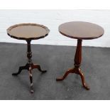 Two mahogany wine tables, 56 x 75cm, (2)