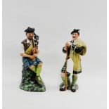 Two Royal Doulton porcelain figures to include "The Piper" HN2907 and "The Laird" HN2361, tallest