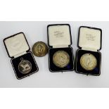 Cocker Spaniel Club silver medal, Birmingham 1909, in fitted box together with three early 20th