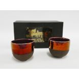 Margery Clinton, lustre tumbler cups, (boxed)