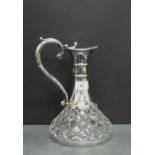 Mappin & Webb Epns and glass claret jug, 27cm high