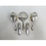 Birmingham silver five piece dressing table brush set (5)