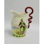 Crown Devon Fieldings Harry Lauder 'I Love a Lassie' jug, 24cm high