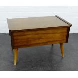 Mahogany sewing box/table, 42 x 65cm