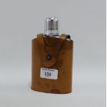 Hip flask in a leather case