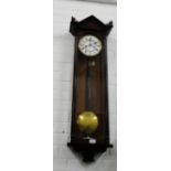 Mahogany cased double weight Vienna wall clock