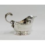 George VI silver sauce boat, Adie Brothers, Birmingham 1946