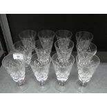 Set of twelve wine glasses, (12)