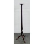 Mahogany torchere stand, 165cm