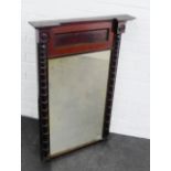 Mahogany wall mirror, 100 x 65cm