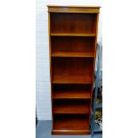 Yewwood open bookcase, 184 x 60cm