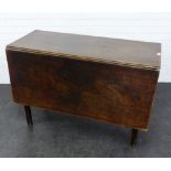 Mahogany drop leaf table, 75 x 108cm