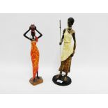 Two Gleneagles Studio African figures, tallest 45cm, (2)