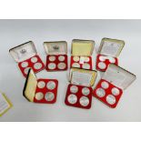 Seven cased sets of Canadian Olympic silver coins to commemorate the Montreal 1976 Olympic Games (7)