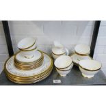 Royal Doulton 'Royal Gold' patterned teaset, together with six similar Royal Doulton porcelain