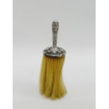 Victorian silver handled crumb brush, retailed by Thornhill of Bond Street, London 1887, 20cm long