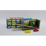 Russian tin plate Lenin Memorial Factory wind up car, transporter and garage, complete with box,