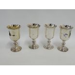 Four silver plated Church wine cups, 22cm high, (4)