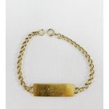 9 carat gold Identity bracelet