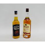 Two bottles of Whisky to include Bells Extra Special - Aged 8 years, 40% vol, 1ltr and a Whyte &