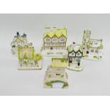 Collection of Coalport porcelain houses to include 'The Old Curiosity Shop', 'The Master's