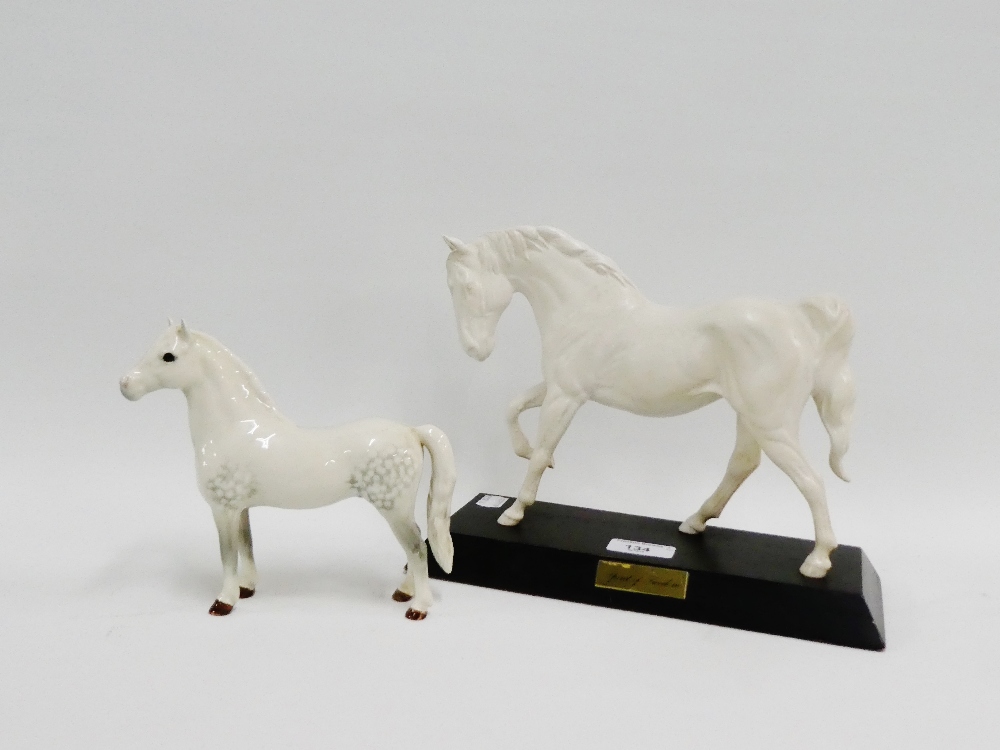 Beswick Grey Dapple Horse, together with Spirit of Freedom, (2)