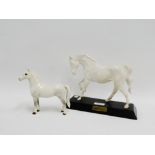 Beswick Grey Dapple Horse, together with Spirit of Freedom, (2)