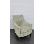 Contemporary striped upholstered armchair, 92 x 70cm