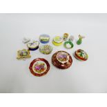 Collection of Crummels and Halcyon Days enamel boxes, a Limoges trinket jar and cover etc., (a lot)