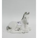 Lomonsov Russian porcelain white glazed figure of a horse, 15cm long