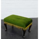 Sherbourne gout / footstool with cabriole legs and pad feet