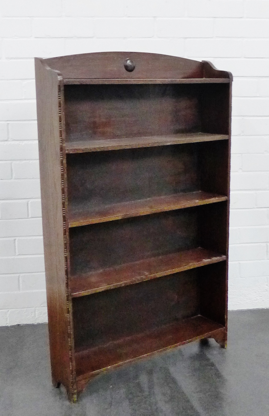 Oak open bookcase, 106 x 64cm