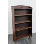 Oak open bookcase, 106 x 64cm