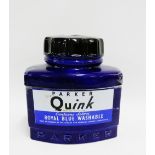 Parker 'Quink' ceramic display bottle, 19cm high