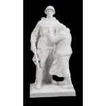 A Soviet porcelain group "Soldier-Liberator" Lomonosov State Porcelain Factory, Leningrad, 1957