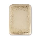 An American 14-karat rose gold lady's card casemarked 14k, circa 1900 Rectangular and engraved