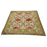 An English garden needlepoint rug early to mid 20th century 9 ft. 4. in. x 9 ft. 2 in.