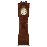 A Victorian Gothic Revival banded figured mahogany tall case clock Timothy Graham, Cockermouth, 19th