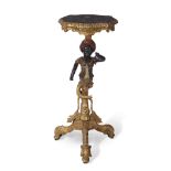 A Venetian polychromed figural stand late 19th/early 20th century H: 29, W: 12 1/2, D: 11 in.