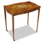 An Edwardian painted satinwood occasional table early 20th century H: 28 1/4, W: 29 1/2, D: 19 3/4